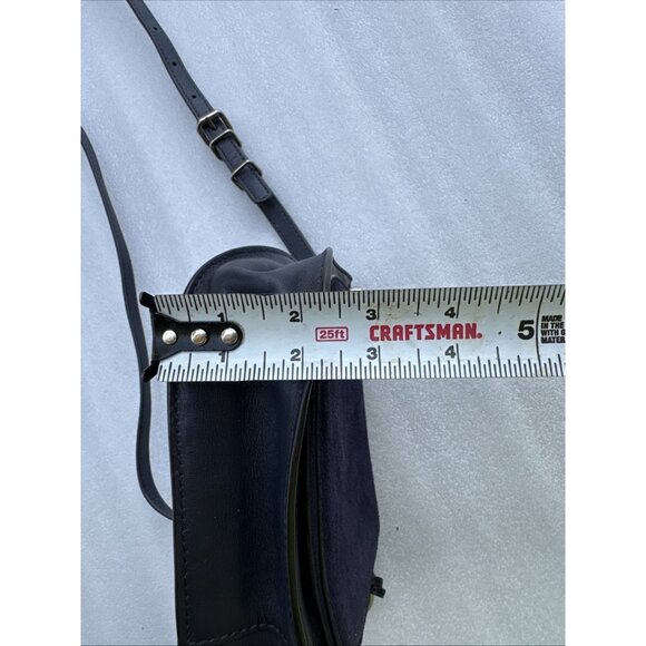 Rebecca Minkoff Navy Suede & Black Leather Crossbody Bag - Picture 11 of 11